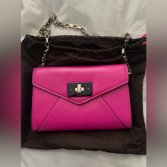 kate spade Bags Kate Spade Crossbody Pink With Gold Chain Poshmark